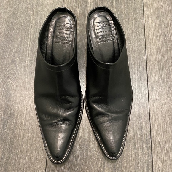 R.M. Williams Western Black Leather Mules Size 7.5 - Picture 1 of 11